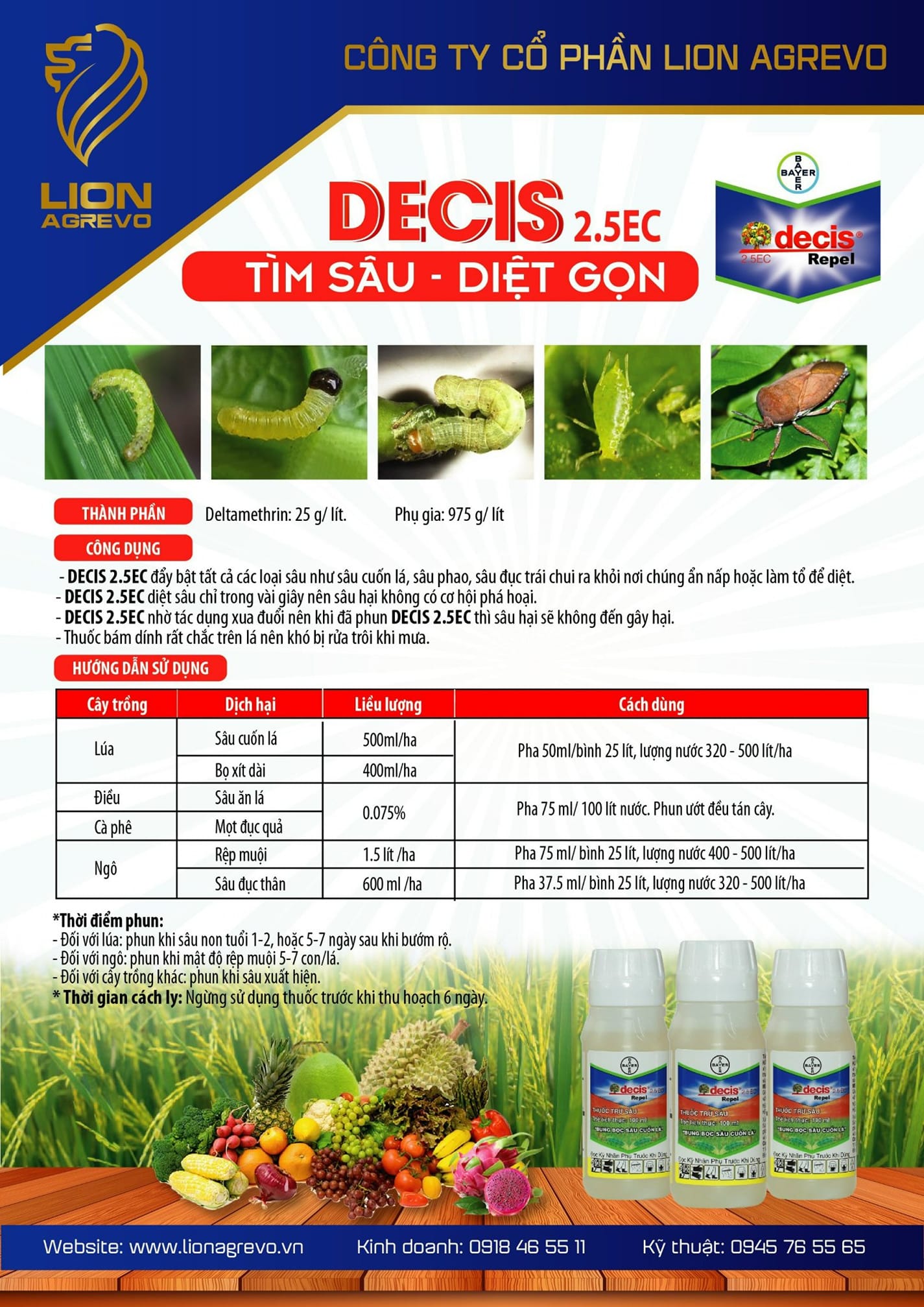 Thuốc trừ sâu Decis Repel 2.5EC - Chai 100ml